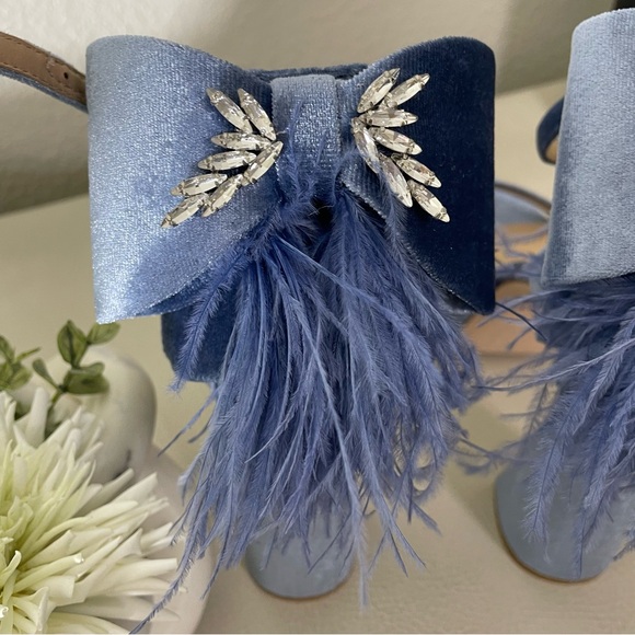 ANTONIO MELANI Janie Velvet Platform Dress Sandals - Picture 12 of 13